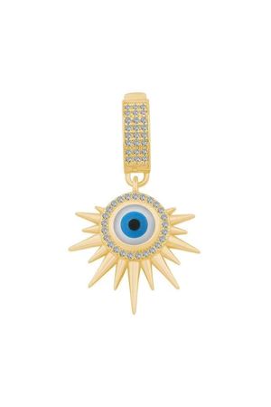Nazar Boncuklu Taşlı Charm
