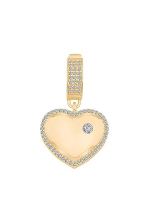 Tek Taşlı Kalp Charm