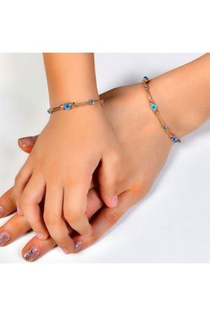 Anne Çocuk İkili Set Altın Bileklik Anne 19Cm Çocuk 14Cm