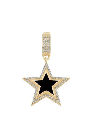 Taşlı Siyah Yıldız Kolye Ucu Charm