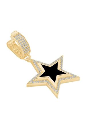 Taşlı Siyah Yıldız Kolye Ucu Charm