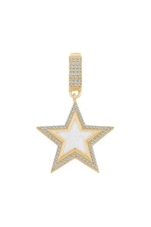 Taşlı Siyah Yıldız Kolye Ucu Charm