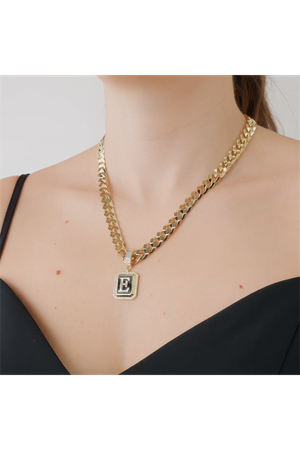 Taşlı Harf Kolye Ucu Charm