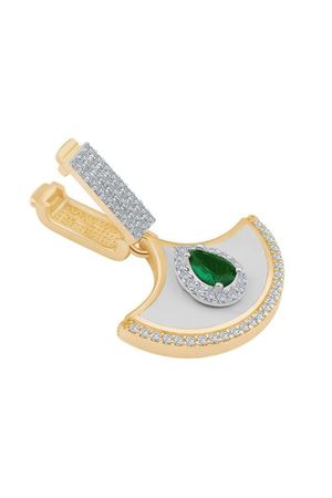 Zümrüt Taşlı Sallantılı 9Mm Bileklik Charm