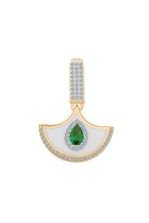 Zümrüt Taşlı Sallantılı 9Mm Bileklik Charm