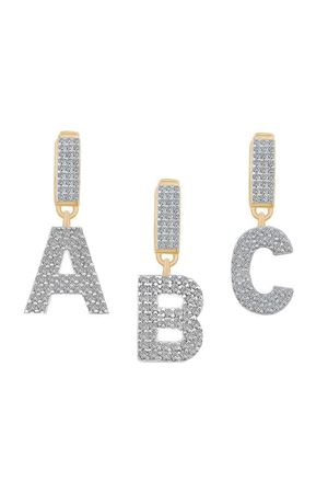Taşlı Sallantılı Harf 9Mm Bileklik Charm