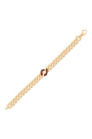Turuncu Halkalı Zincir Altın Bileklik 18cm
