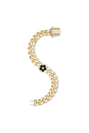 Siyah Çiçek 9Mm Bileklik Charm