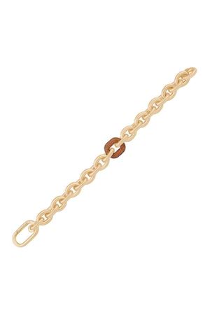 Turuncu Halka Zincir Altın Bileklik 18cm