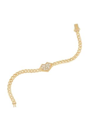 Baget Taşlı Kalp Gurmet Bileklik 18CM