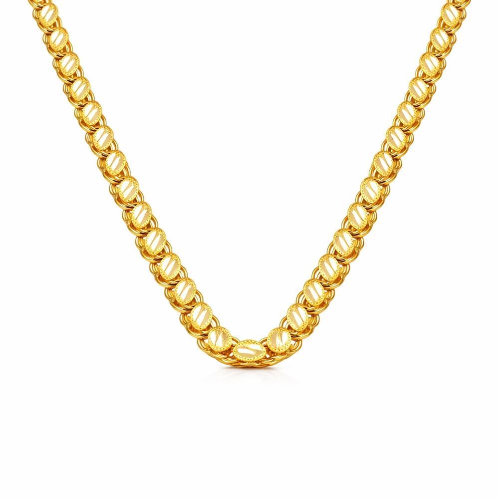 22 Ayar Pullu Altın Zincir 60 cm Parlak Seri