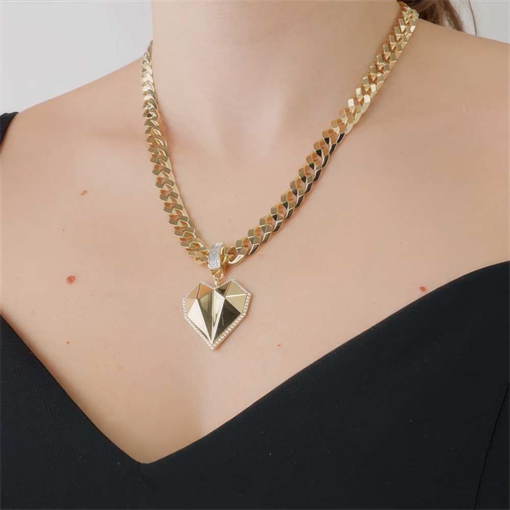 Taşlı Kalp Charm