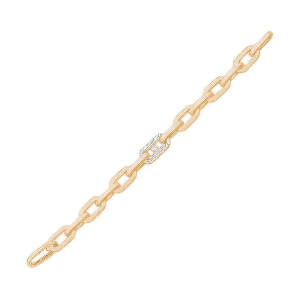 İtalyan Tasarım Taşlı Altın Bileklik 18cm
