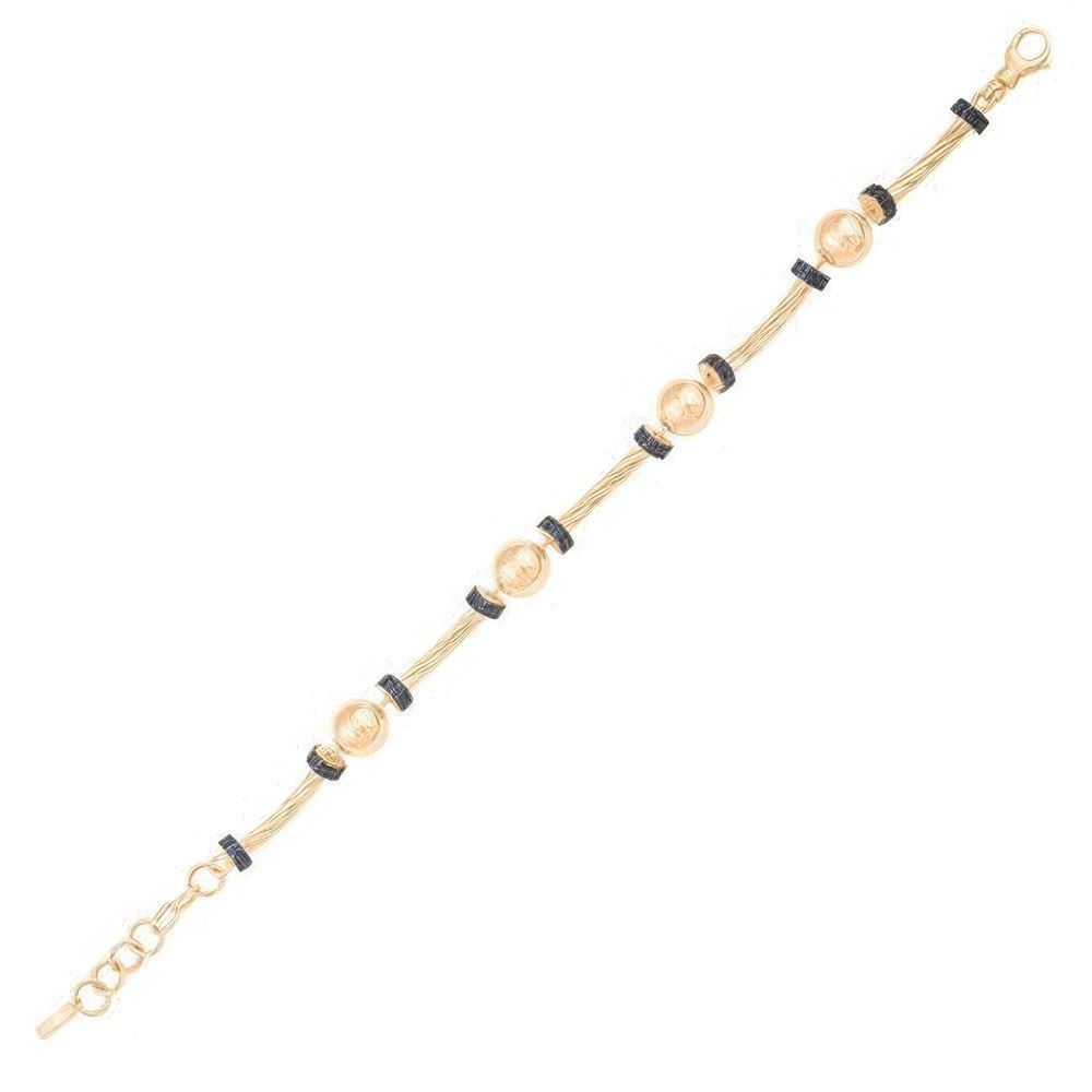 Mavi Taşlı Silindir Bileklik 18CM