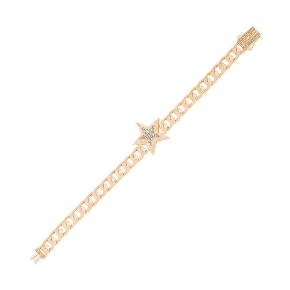 Taşlı Yıldız Gurmet Altın Bileklik 18cm