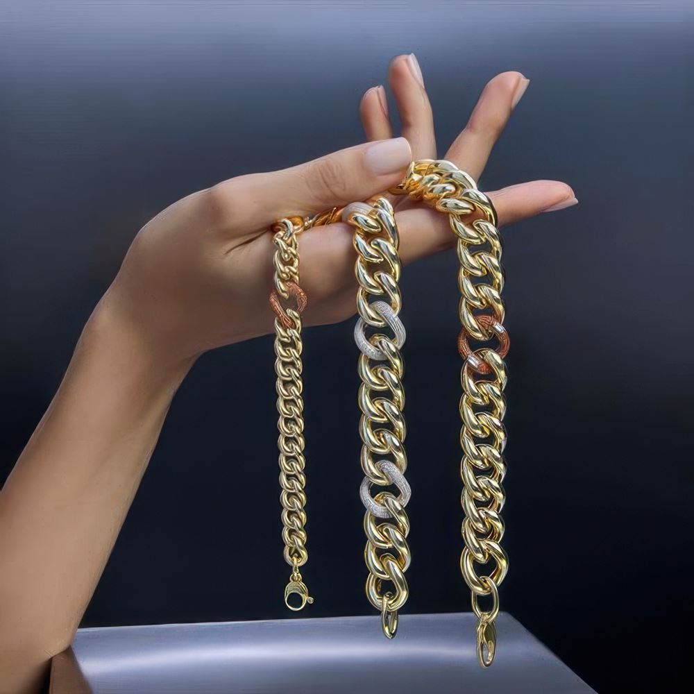 Halka Zincir Altın Bileklik 18cm