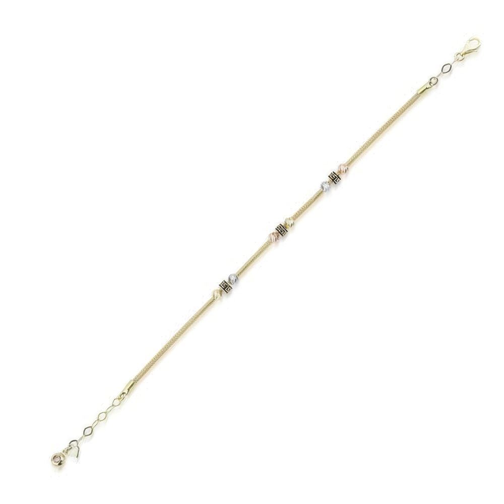 Altın Siyah Mineli Trend Bileklik 18CM
