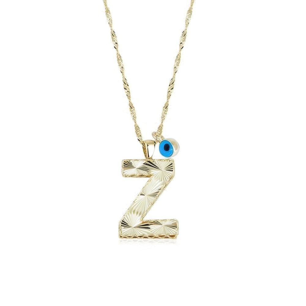 Altın Z Harf Kolye 55Cm Zincir