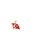 Türkiye Bayrak Kolye Ucu(2,1*2,1 Cm)