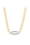 Oval Taşlı Tasarım Gurmet Zincir 45Cm-9Mm